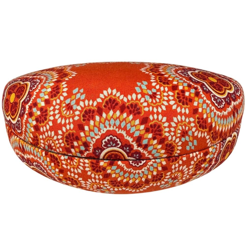 Vera Bradley Paprika Eyeglass Sunglasses Hard Case Orange Floral Retired Hinged
